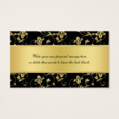Balise Noir et Or Floral Wedding Favor (Dos)