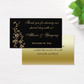 Balise Noir, Floral Or, Papillons Mariage Favor (Bureau)