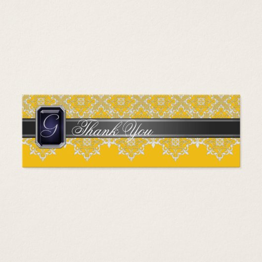 Balise Noir & Jaune Dentelle Jaillie Mariage Favor (Devant)