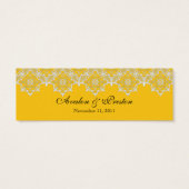 Balise Noir & Jaune Dentelle Jaillie Mariage Favor (Dos)