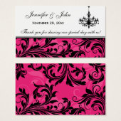 Balise Noir Rose Blanc Chandelier Mariage Favor (Devant & derrière)