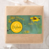 Balise Nom du Étiquette de papier monogramme de Fê (En situation)