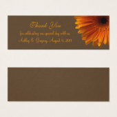 Balise Orange Gerbera Daisy Wedding Favor (Devant & derrière)