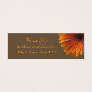 Balise Orange Gerbera Daisy Wedding Favor