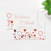 Balise Orange Modern Floral Dot Simple Wedding Fav (Bureau)