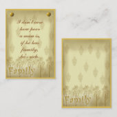 Balise ou carte de visite de la famille de la marq (Devant / Derrière)