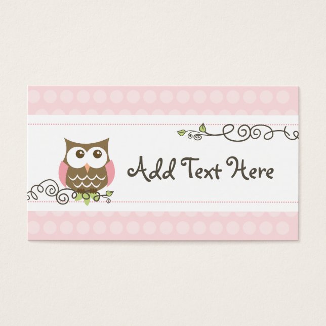 balise owl du baby shower personnalisé (Devant)