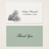 Balise Pine Cone Rustique Wedding Favor (Devant & derrière)