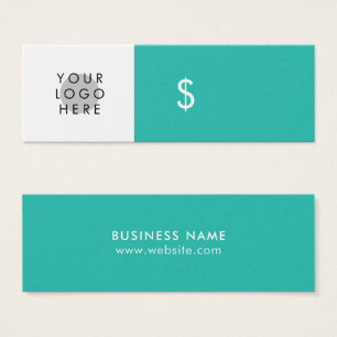 Balise Prix Blanc Turquoise Minimaliste de votre l