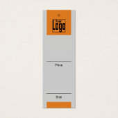 Balise Prix du logo orange gris simple QR Code (Devant)