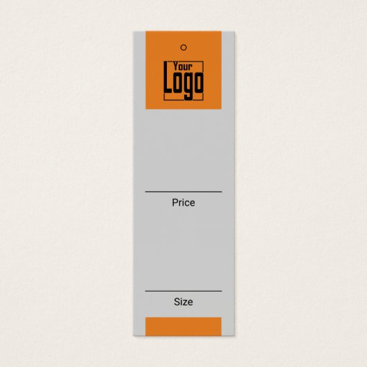 Balise Prix du logo orange gris simple QR Code (Devant)