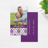 Balise Purple Damask Photo Mariage Merci Favoriser (Bureau)