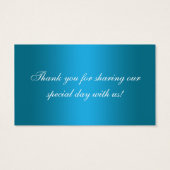 Balise Purple, Floral Turquoise, Coeurs Mariage Fa (Dos)