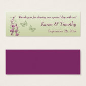 Balise Purple, Flore verte avec papillons Favorise (Devant & derrière)