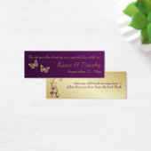 Balise Purple, Gold Floral, Papillons Mariage Favo (Bureau)