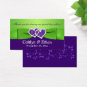 Balise Purple, Green Floral et Coeurs joints Favor (Bureau)