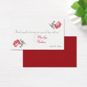Balise Red Peony en blanc avec Taupe Wedding Favor (Bureau)