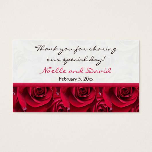 Balise Red Roses Galore Wedding Favor (Devant)