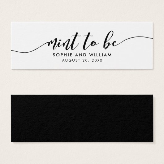 Balise Relax Script Mint to Be Wedding Favor (Devant & derrière)