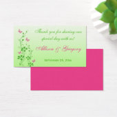 Balise Rose, Flore verte, Papillons Mariage Favor (Bureau)