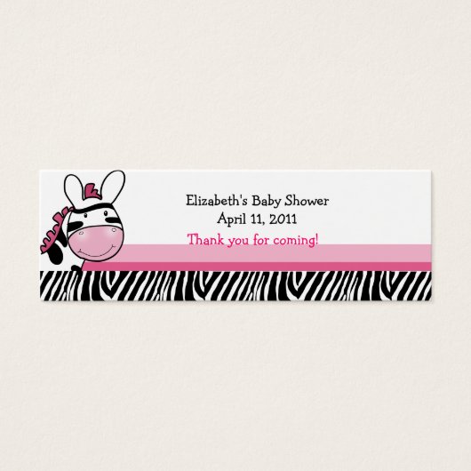 Balise Rose Zebra Diva Stripe Shower / Anniversair (Devant)
