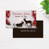 Balise Rouge Burlap, Snowflakes, Deer Wedding Favo (Bureau)
