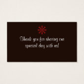 Balise Rouge Burlap, Snowflakes, Deer Wedding Favo (Dos)