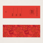 Balise rouge et orange vibrant et gras de motif fl (Devant & derrière)