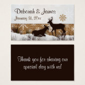 Balise Rustique Burlap, Snowflakes & Deer Wedding  (Devant & derrière)