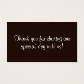 Balise Rustique Burlap, Snowflakes & Deer Wedding (Dos)