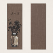 Balise Rustique Mason Jar & Fleur sauvage Favorise (Devant & derrière)