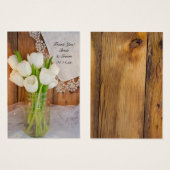 Balise Rustique Tulipes blanches dans Mason Jar We (Devant & derrière)