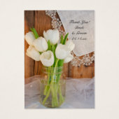 Balise Rustique Tulipes blanches dans Mason Jar We (Devant)