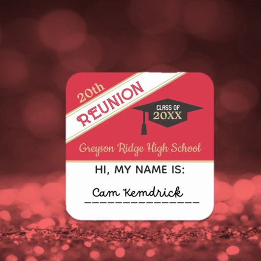 Balise Sticker Nom de réunion de classe personnali