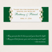 Balise verte blanche or, Shamrock préférée Balise  (Devant & derrière)