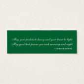 Balise verte blanche or, Shamrock préférée Balise  (Dos)