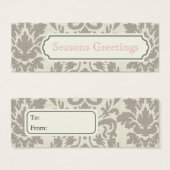 Balises cadeau Damask Brown, Cartes de profil (Devant & derrière)