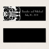 Balises Cadeau mariage damassé Favor (Devant & derrière)