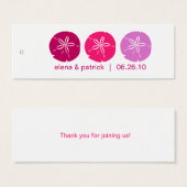Balises cadeaux Berry Pink Sand Dollar (Devant & derrière)