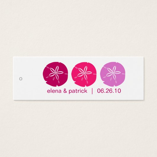 Balises cadeaux Berry Pink Sand Dollar (Devant)