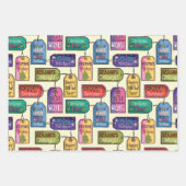 Balises Cadeaux Colorés Enveloppement Papier ensem (Devant)