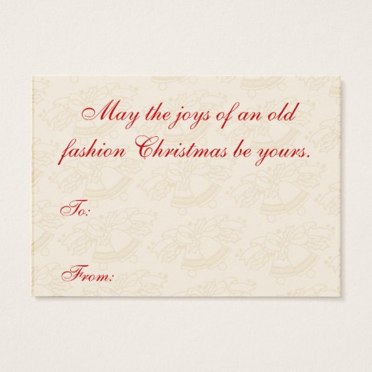 Balises cadeaux d'arbre de Noël Vintage (Dos)