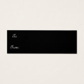 Balises cadeaux de flocon de neige noir et blanc (Dos)