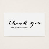 Balises-cadeaux de Merci de calligraphie simple (Devant)