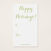 Balises cadeaux de Noël Owl (Dos)