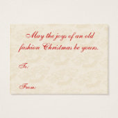 Balises cadeaux de Noël Vintage (Dos)