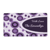 Balises Cadeaux de Points Rétro Violet Étiquettes  (Devant)