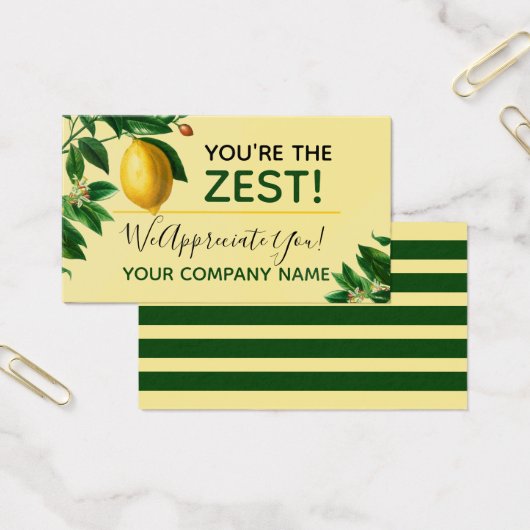 Balises cadeaux du Merci client "You're The Zest" (Bureau)