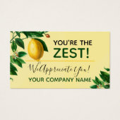 Balises cadeaux du Merci client "You're The Zest" (Devant)