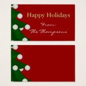 Balises cadeaux Happy Holidays (Devant & derrière)
